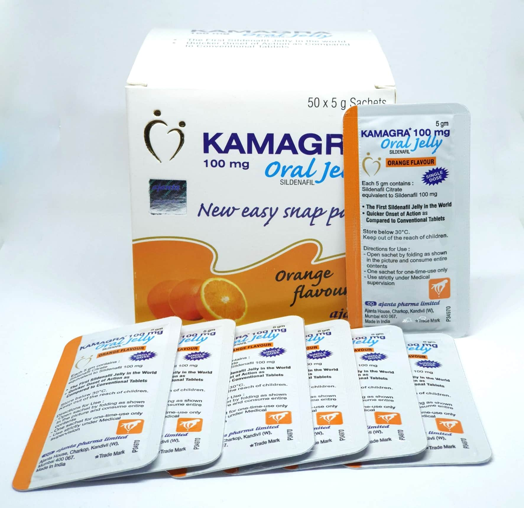 KAMAGRA [50 Tabletten x 100 mg] Die Gelatine-Tabletten mit Orangengeschmack sind die beste Ergänzung zu KAMAGRA [50 Tabletten x 100 mg].