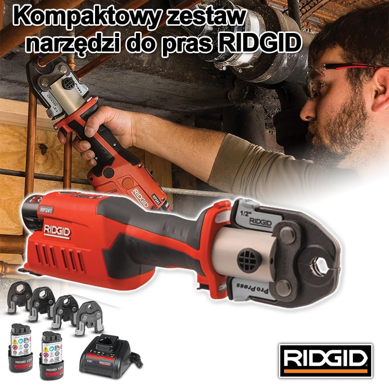 Kompaktná sada lisovacích nástrojov RIDGID Model 57373 RP 241 s 1/2 svorkou ProPress