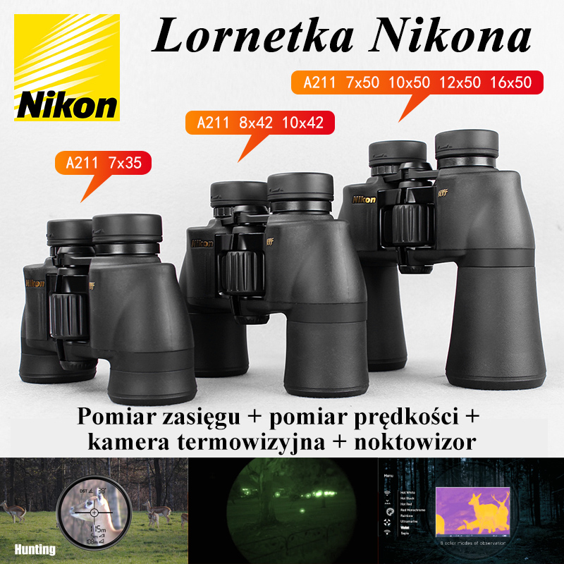 Wysokowydajna lornetka Nikon ACULON A211 z czujnikiem termicznym HD Night Vision