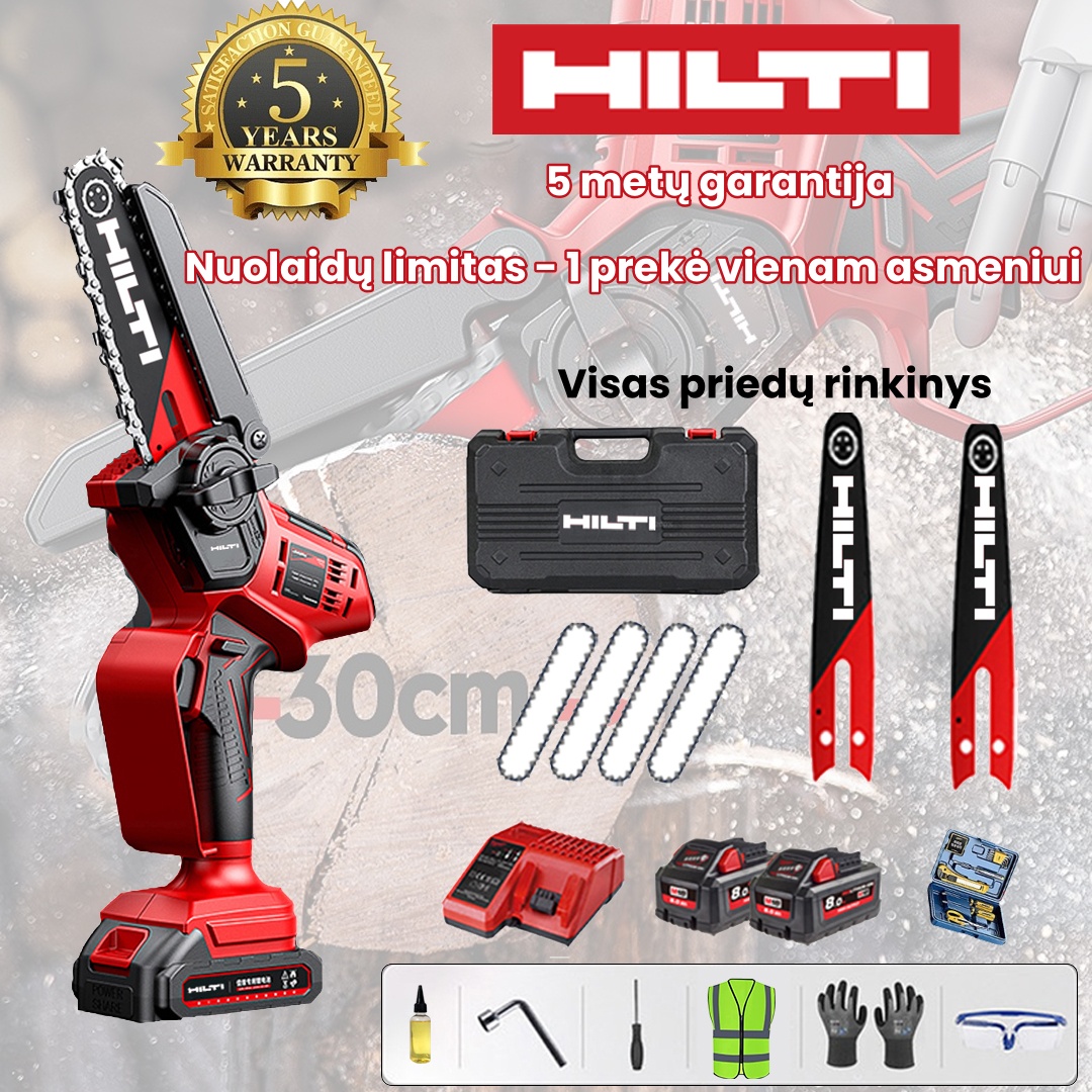 Hilti nešiojamas akumuliatorinis grandininis pjūklas