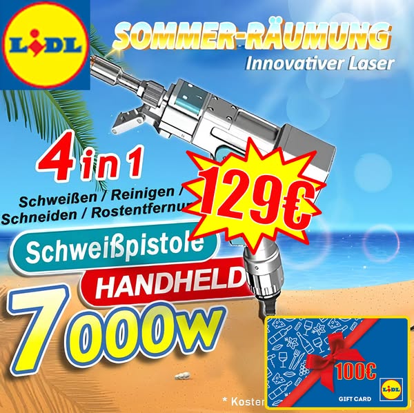 MAKITA 4-in-1 Multifunktions-Laserschweißpistole – Schweißen, Schneiden, Entrosten &amp; Reinigen in einem Gerät!