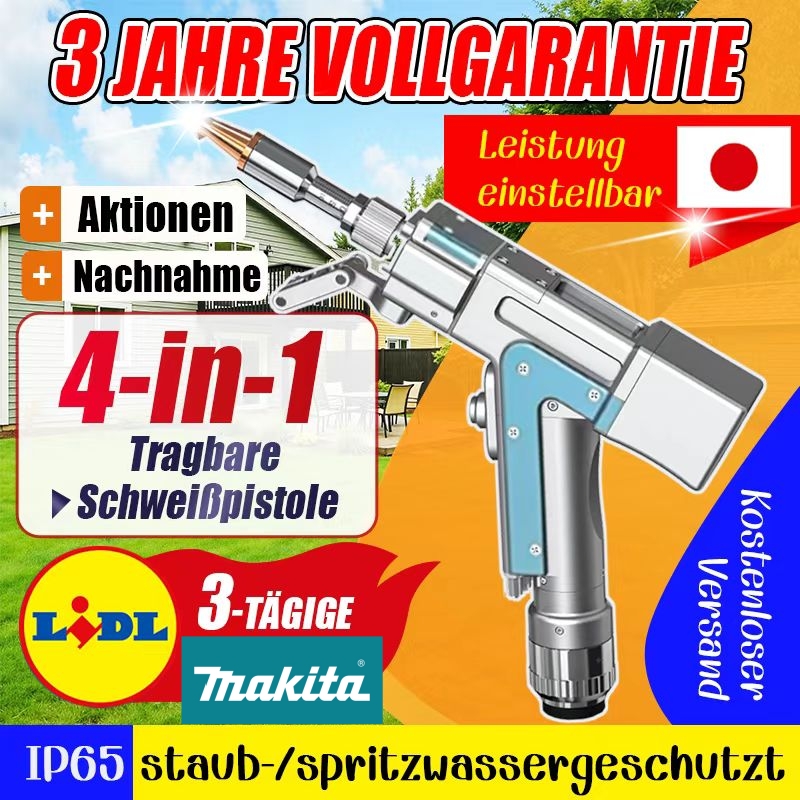 MAKITA 4-in-1 Multifunktions-Laserschweißpistole – Schweißen, Schneiden, Entrosten &amp; Reinigen in einem Gerät!