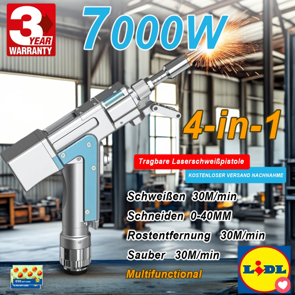 MAKITA 4-in-1-Multifunktions-Laserschweißpistole (kann zum Schweißen, Schneiden, Entrosten und Reinigen verwendet werden)