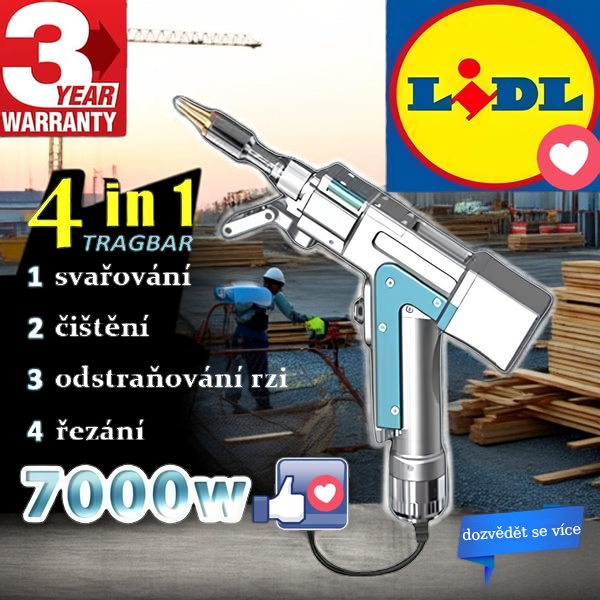Multifunkční laserová svařovací pistole MAKITA 4 v 1 – svařování, řezání, odstraňování rzi a čištění v jednom zařízení!