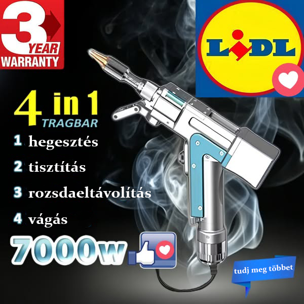 Multifunkcionális MAKITA 4 az 1-ben lézerhegesztő pisztoly - hegesztés, vágás, rozsda eltávolítása és tisztítás egyetlen készülékben!