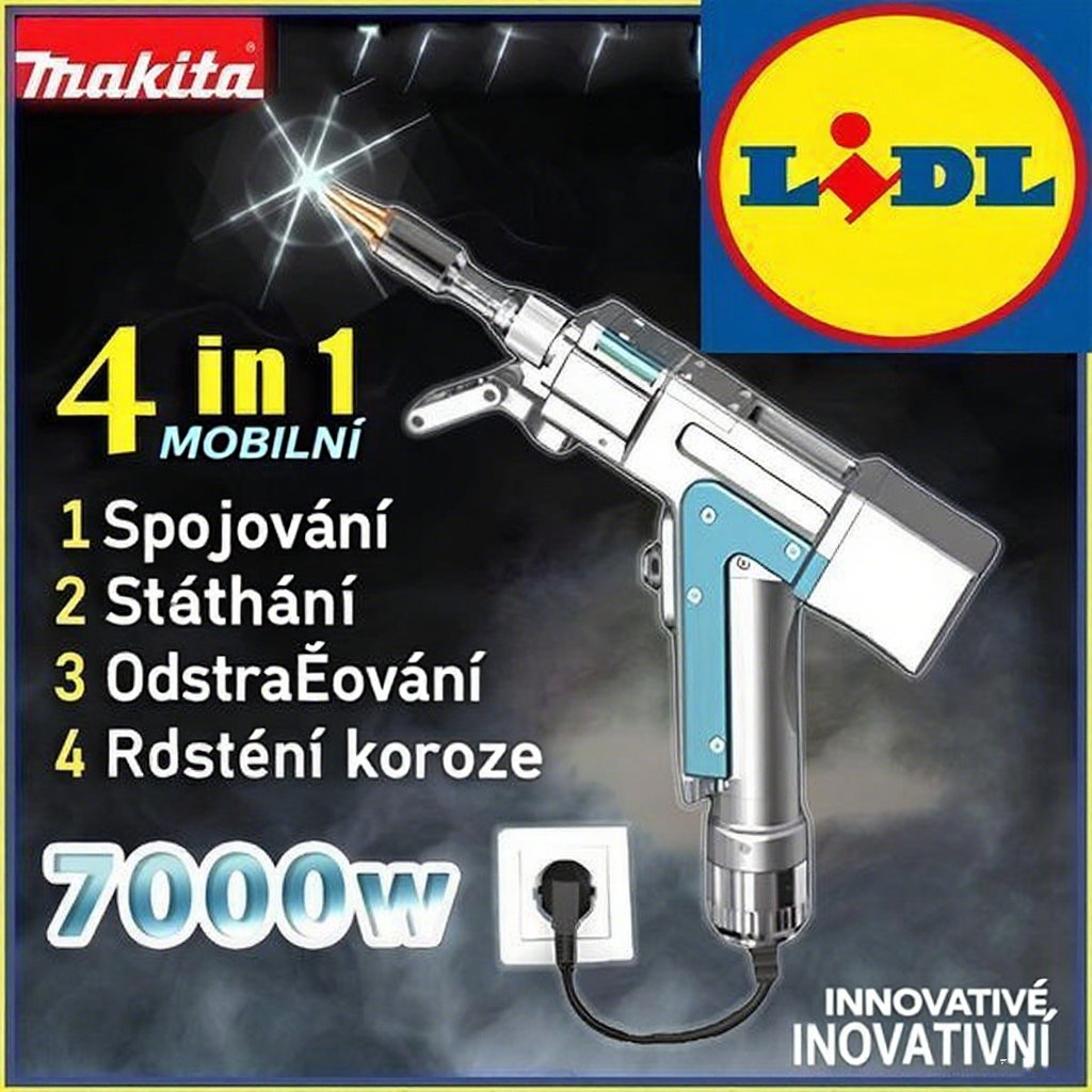Multifunkční laserová svařovací pistole MAKITA 4 v 1 – svařování, řezání, odstraňování rzi a čištění v jednom zařízení!